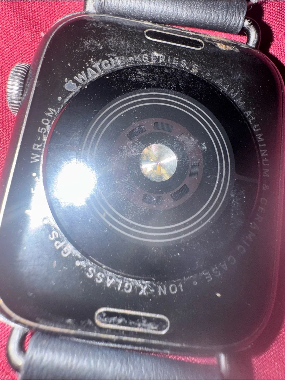Apple Smartwatch with Black Leather Band